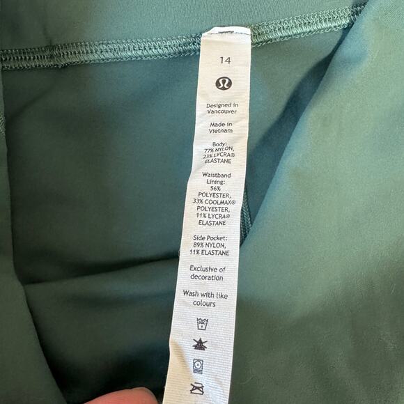 Lululemon Athletica Wunder Cropped Persian Blue Leggings US Women's 14 Plus - Picture 2 of 4